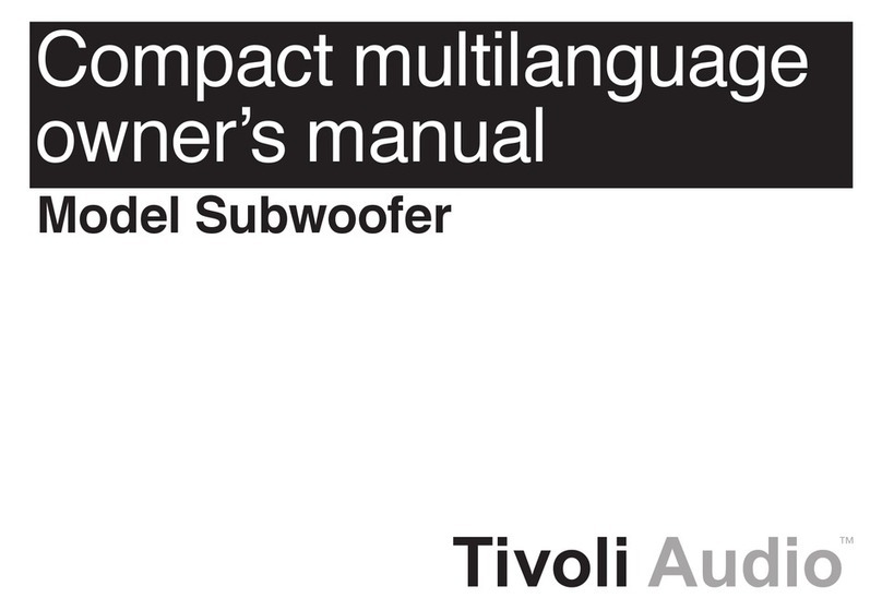 Tivoli Audio Model Subwoofer owner's manual
