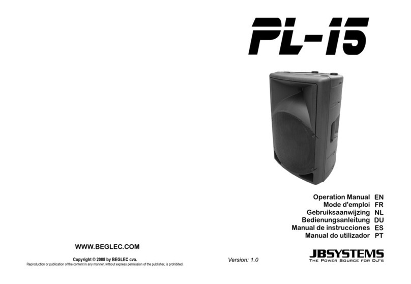 JB Systems PL-15 User manual