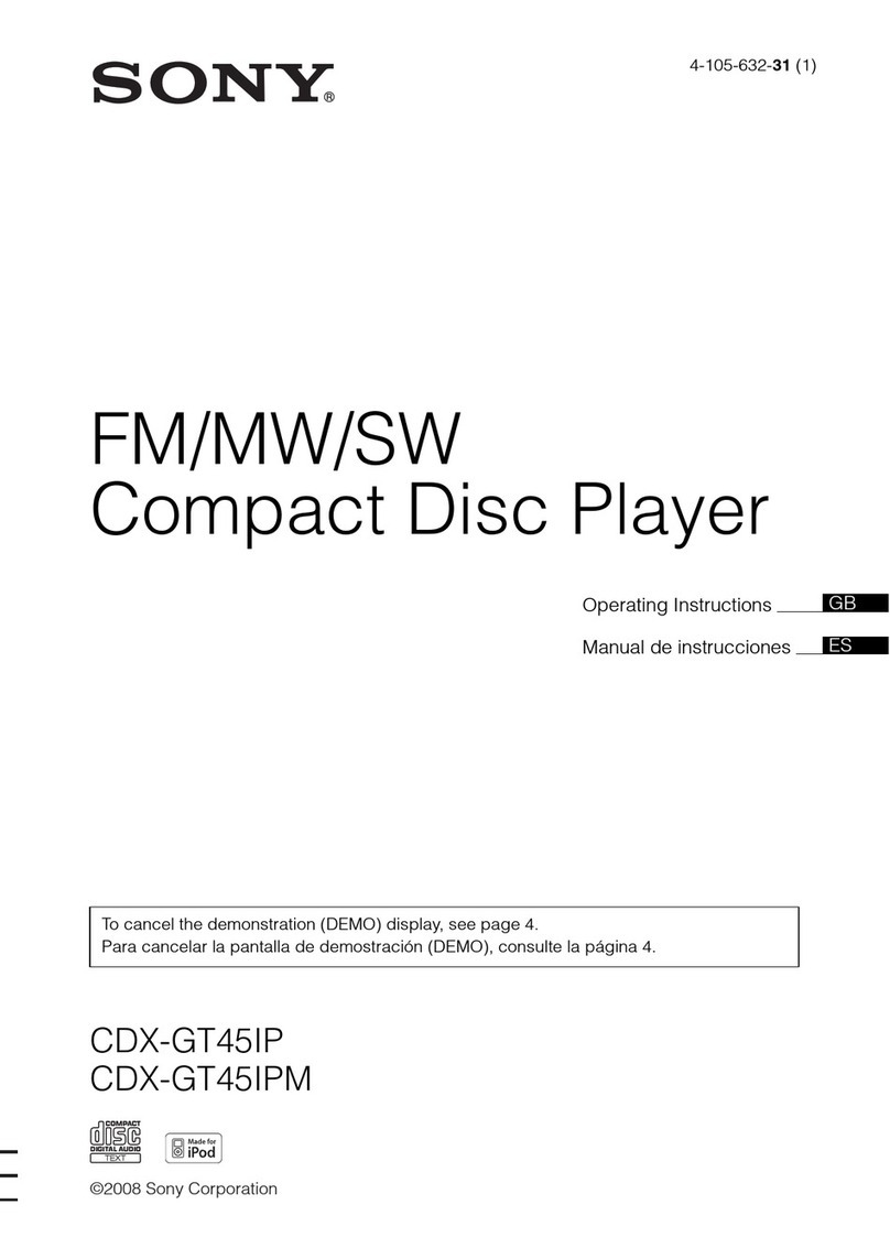 Sony CDX-GT45IP User manual