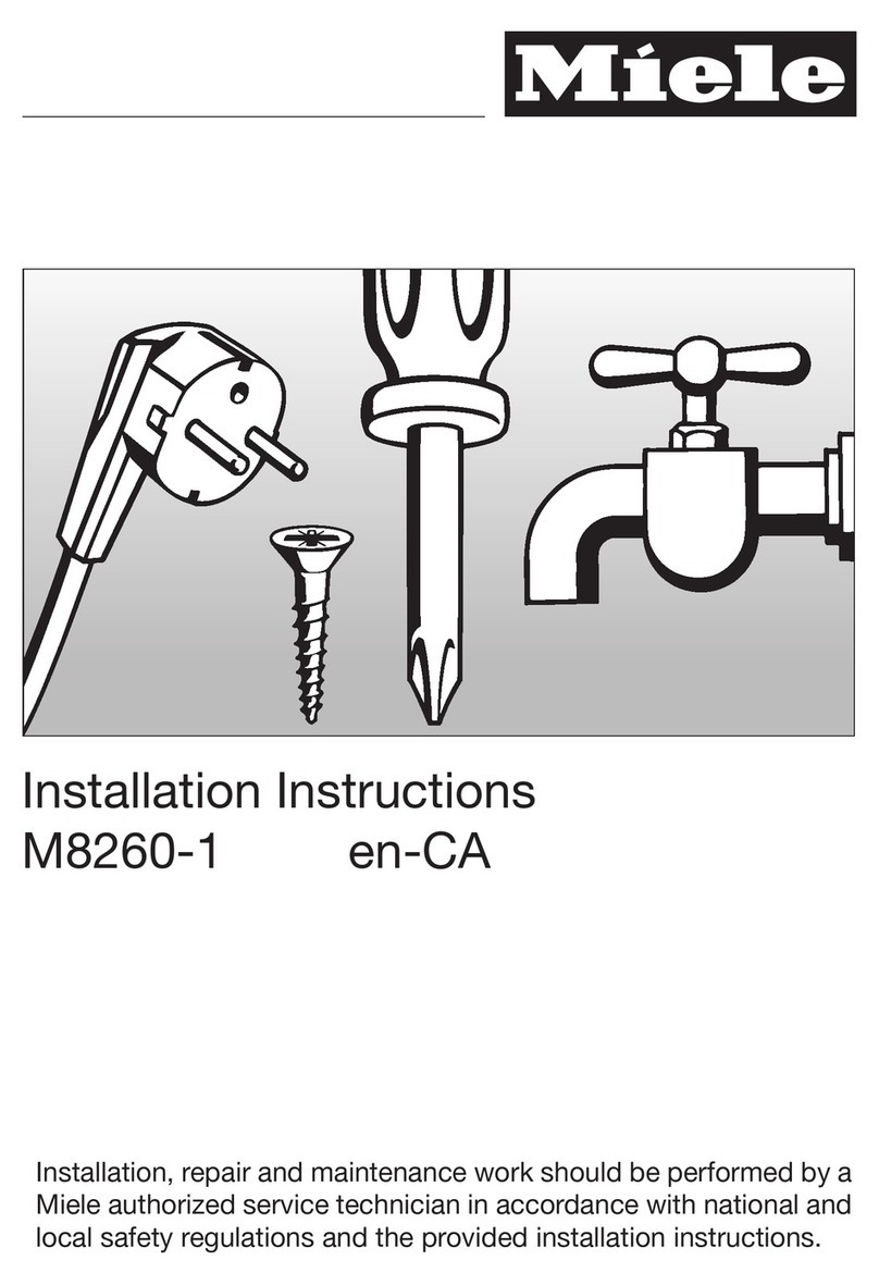 Miele M 8260-1 installation instructions