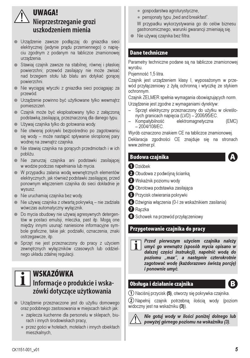 Zelmer ck1151 User manual