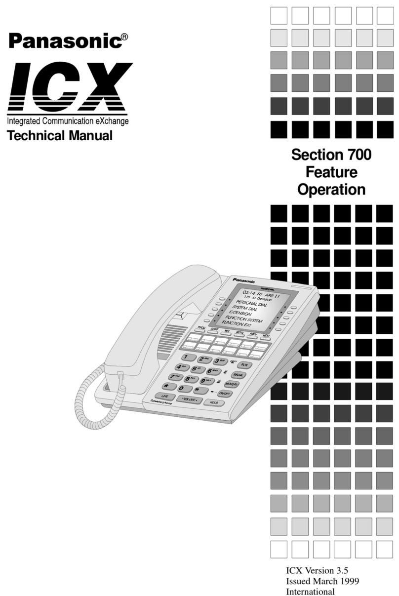 Panasonic Section 700 User manual