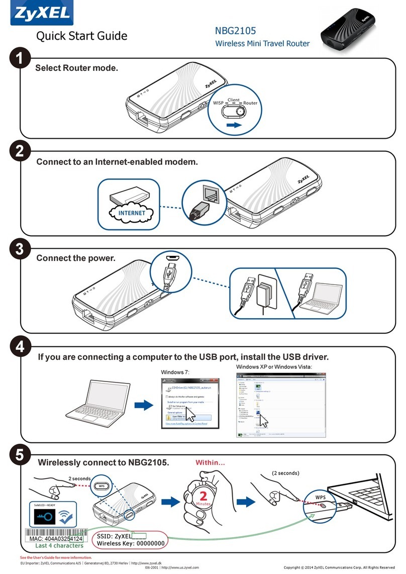ZyXEL Communications NBG2105 User manual ZyXEL Communications NBG2105 User manual
