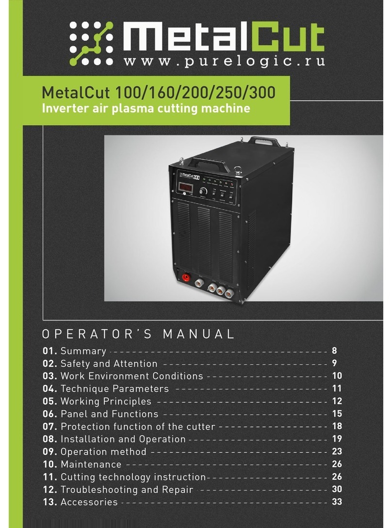 Purelogic MetalCut 100 Operator's manual