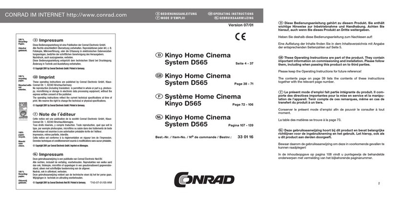 Conrad D565 operating instructions