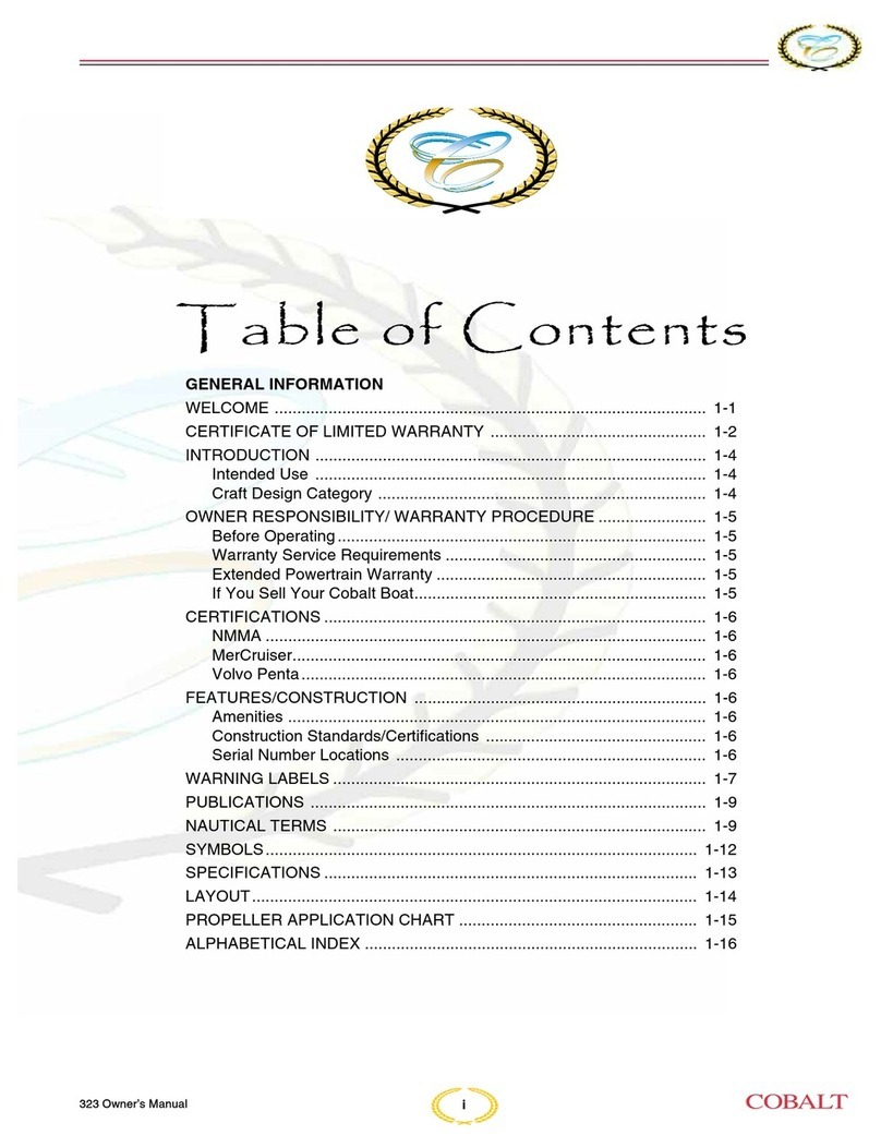 Cobalt Digital Inc 323 Day Cruiser owner's manual