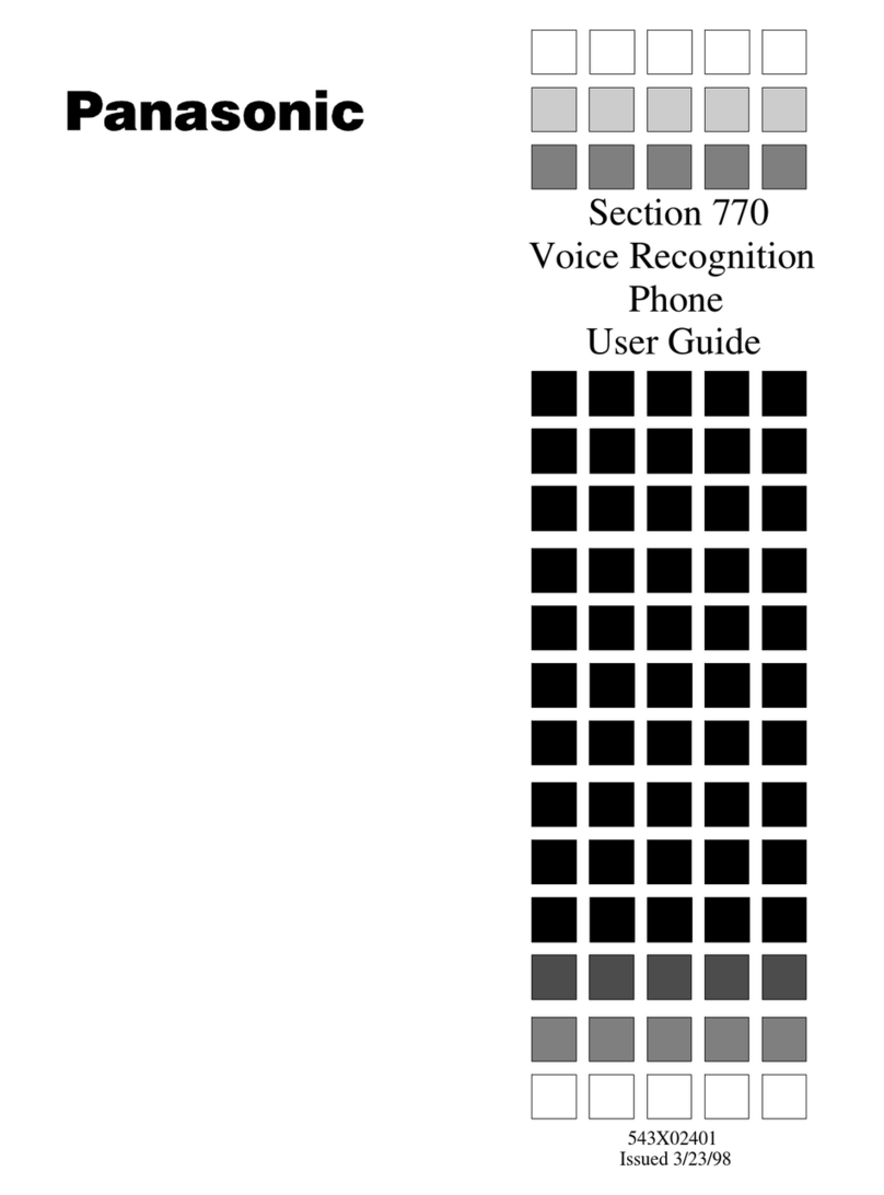 Panasonic Section 770 User manual