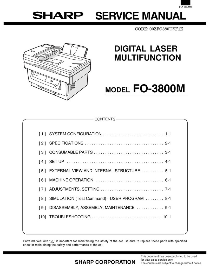 Sharp FO-3800M Building instructions