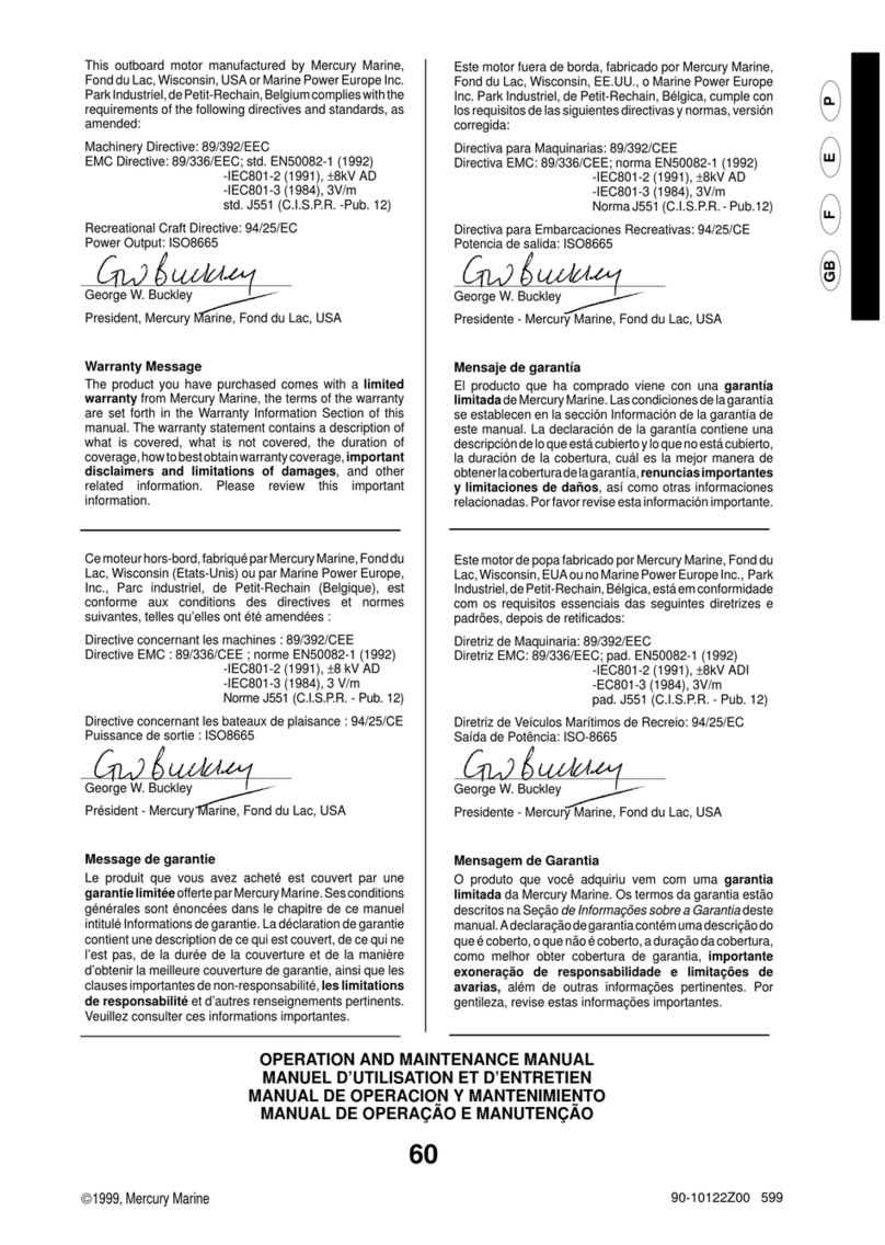 Mercury 60 FourStroke EFI Formula Race User manual