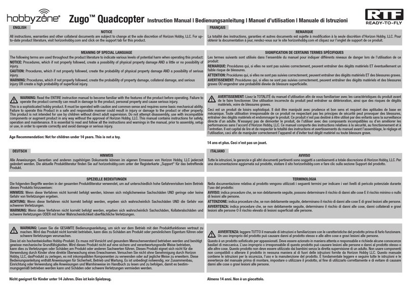 HobbyZone Zugo instruction manual