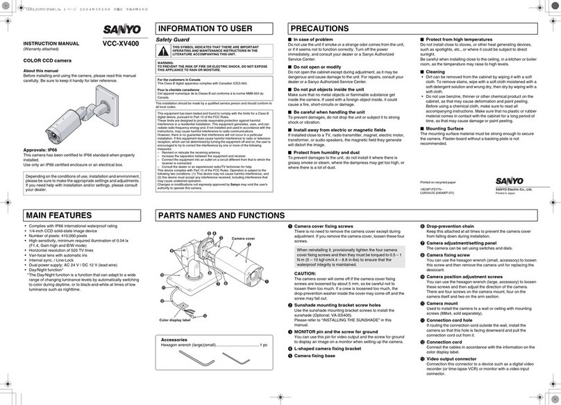 Sanyo VCC-XV400 instruction manual