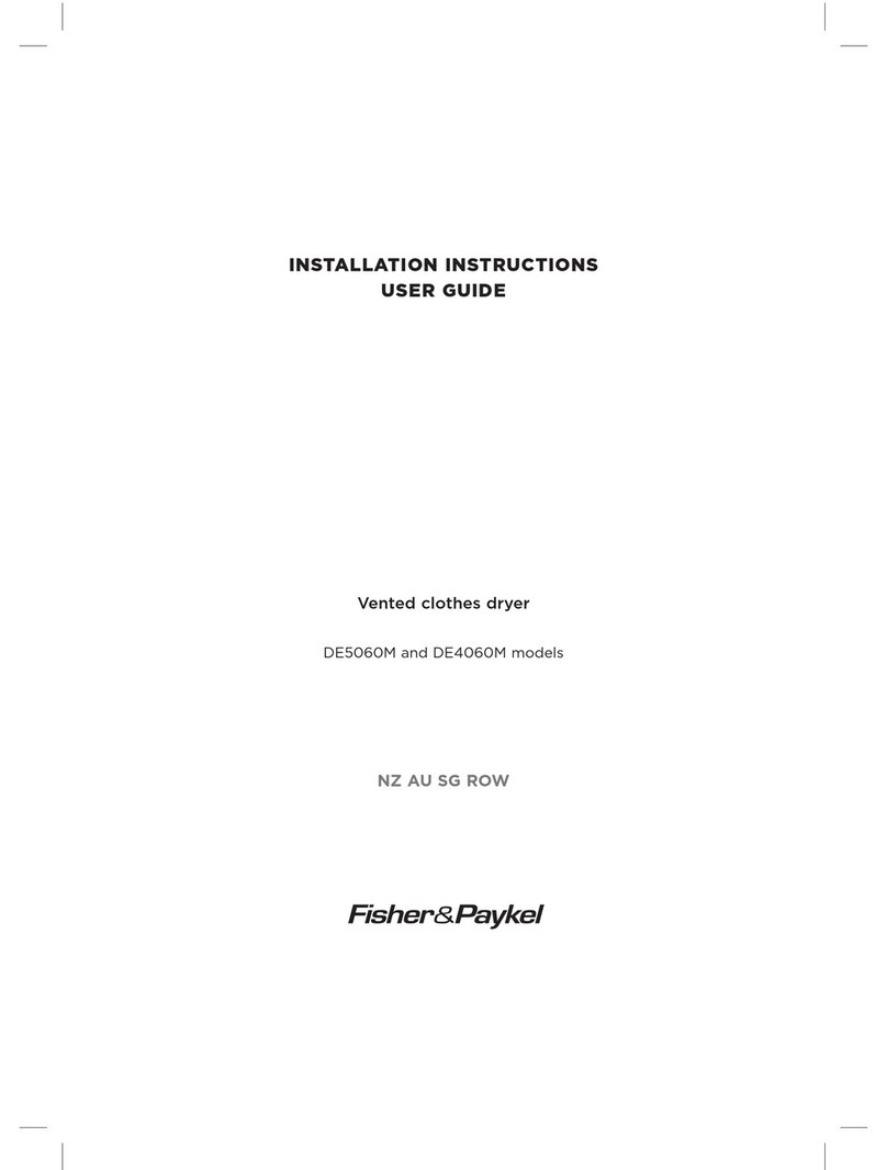 Fisher & Paykel DE5060M Installation instructions & user guide Fisher & Paykel DE5060M Installation instructions & user guide