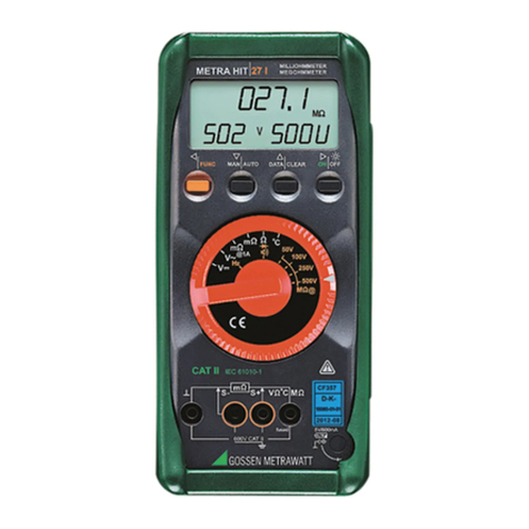 Gossen MetraWatt METRA HIT 27M User manual