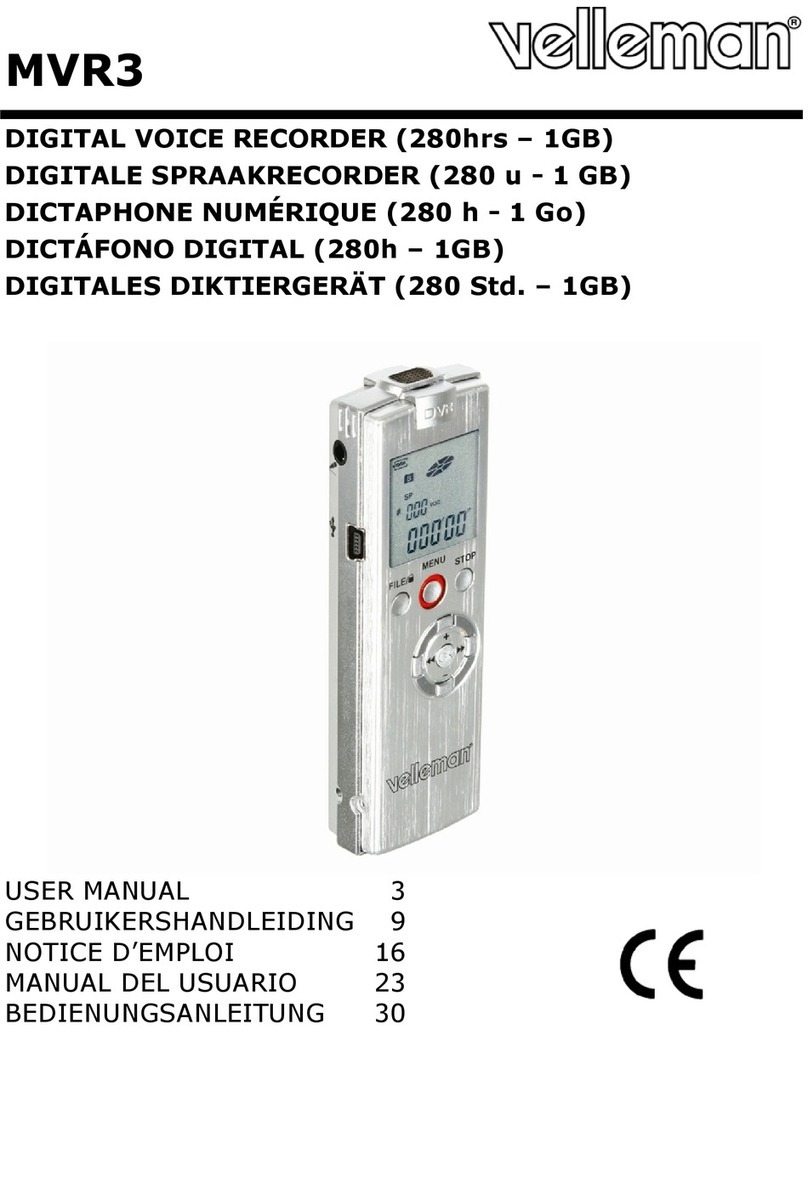 Velleman MVR3 User manual