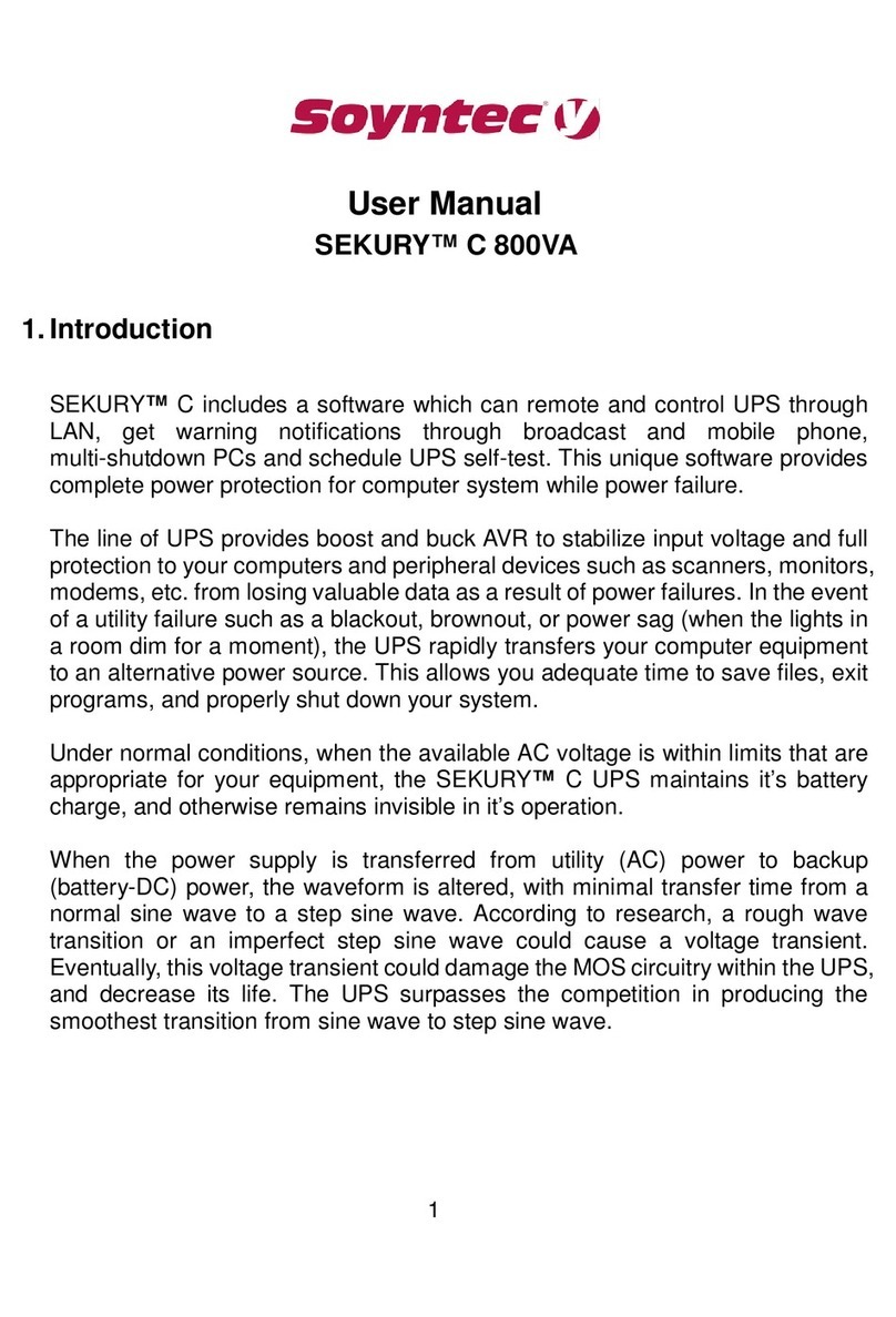 Soyntec SEKURY C 800VA User manual