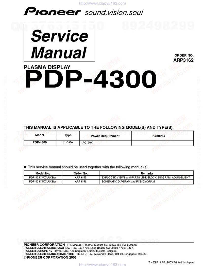 Pioneer PDP-4300 User manual