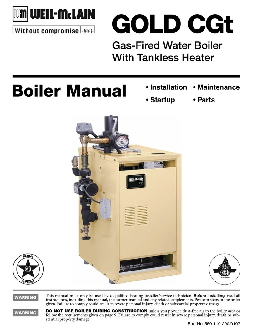 Weil-McLain GOLD CGt SERIES User manual