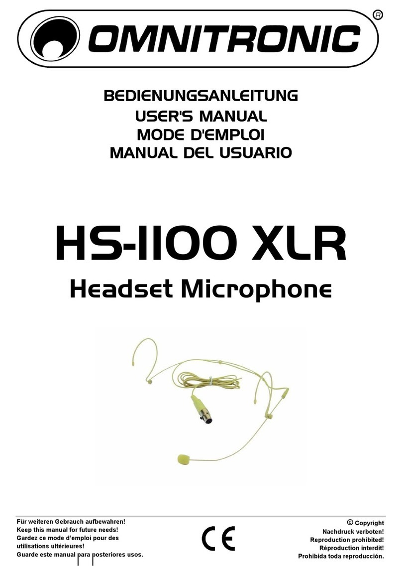 Omnitronic HS-1100 XLR User manual