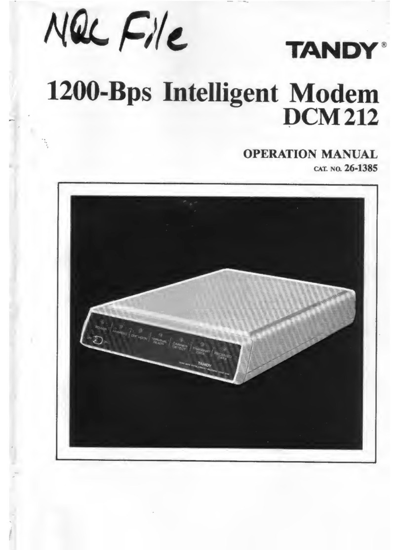 Tandy DCM212 Operation manual
