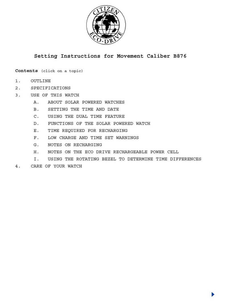 Citizen B876 Operating manual
