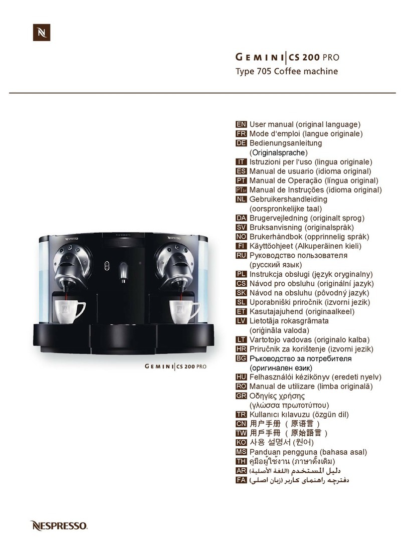 Nespresso GEMINI CS 200 PRO user manual