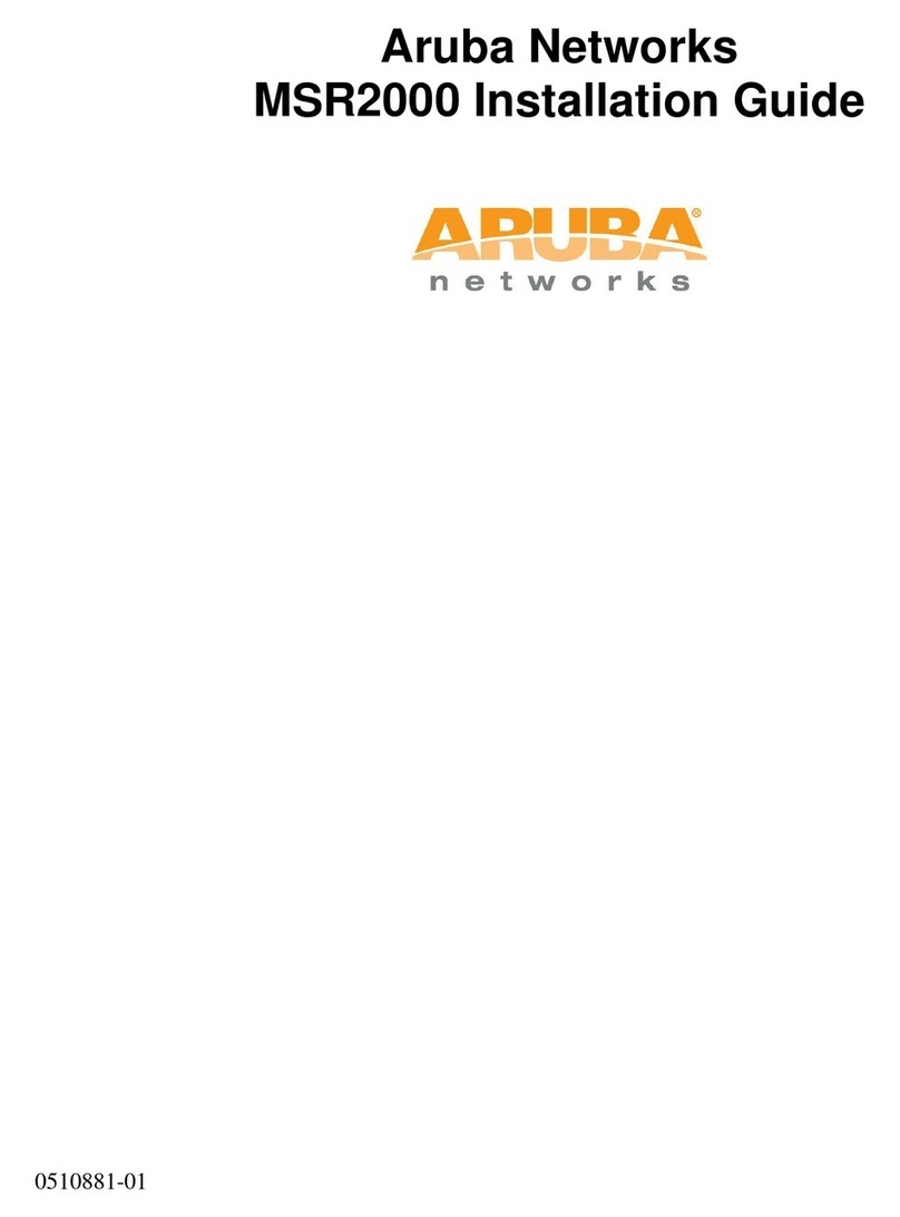 Aruba MSR2000 User manual