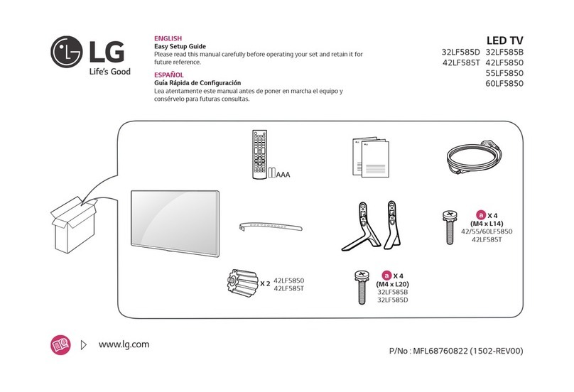 LG 32LF585B Quick start guide
