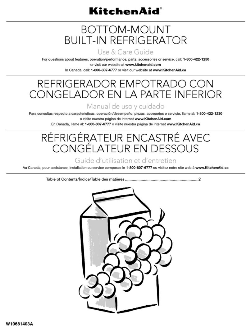 KitchenAid T2RFWG User manual KitchenAid T2RFWG User manual