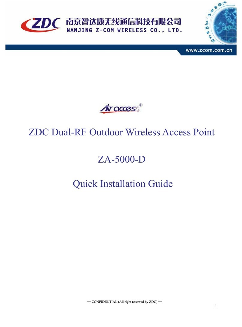 ZDC ZA-5000-D Quick installation guide