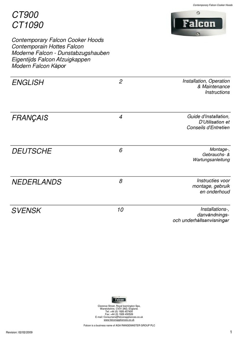 Falcon CT900 Nstallation, operation & maintenance instructions