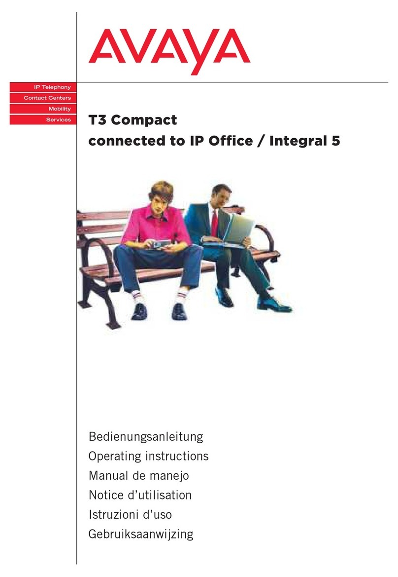 Avaya T3 Compact User manual