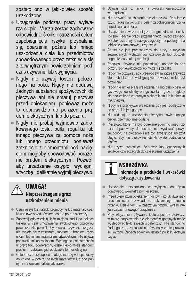 Zelmer zts1510w user manual