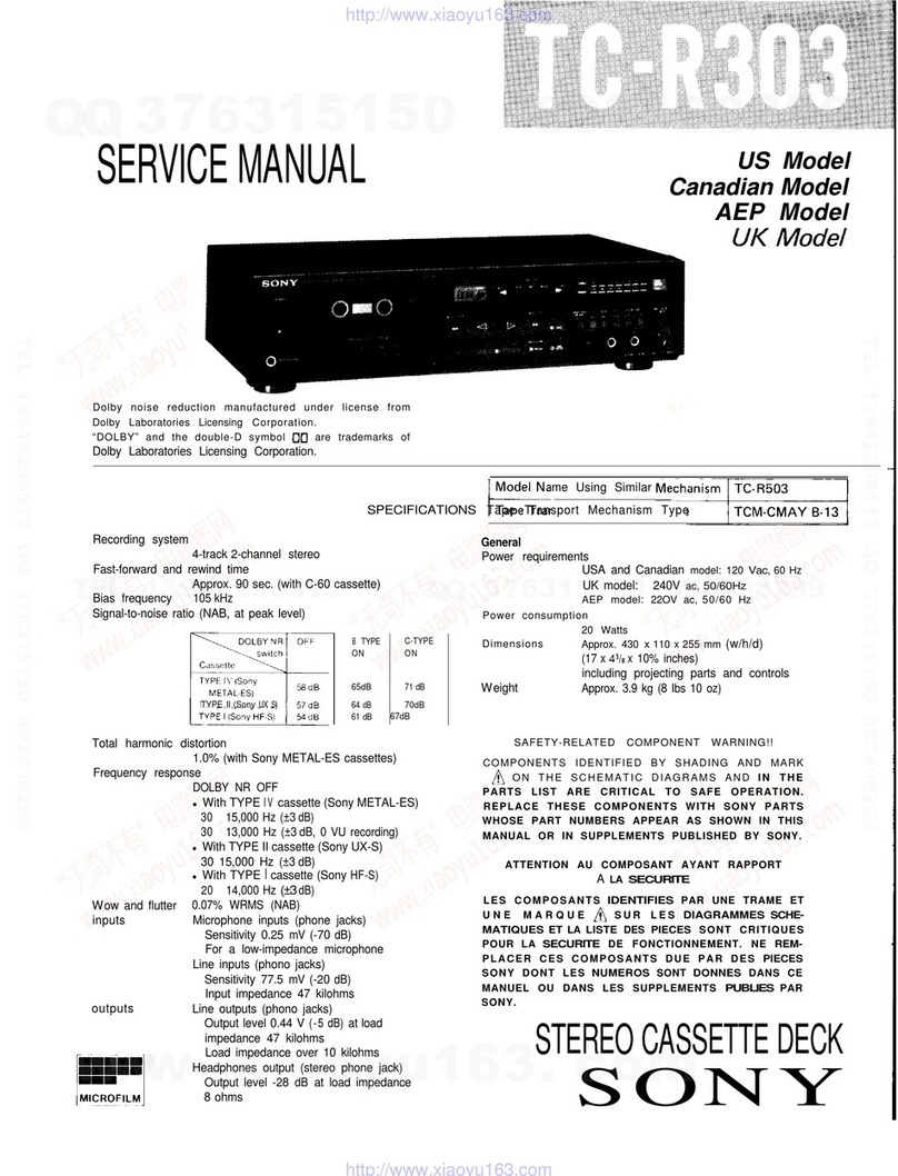 Sony TC-R303 Service manual