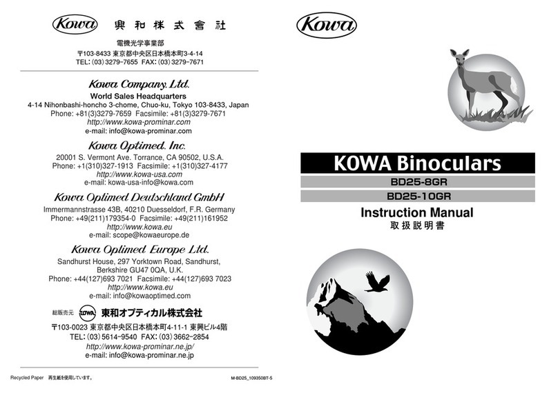 Kowa BD25-8GR instruction manual