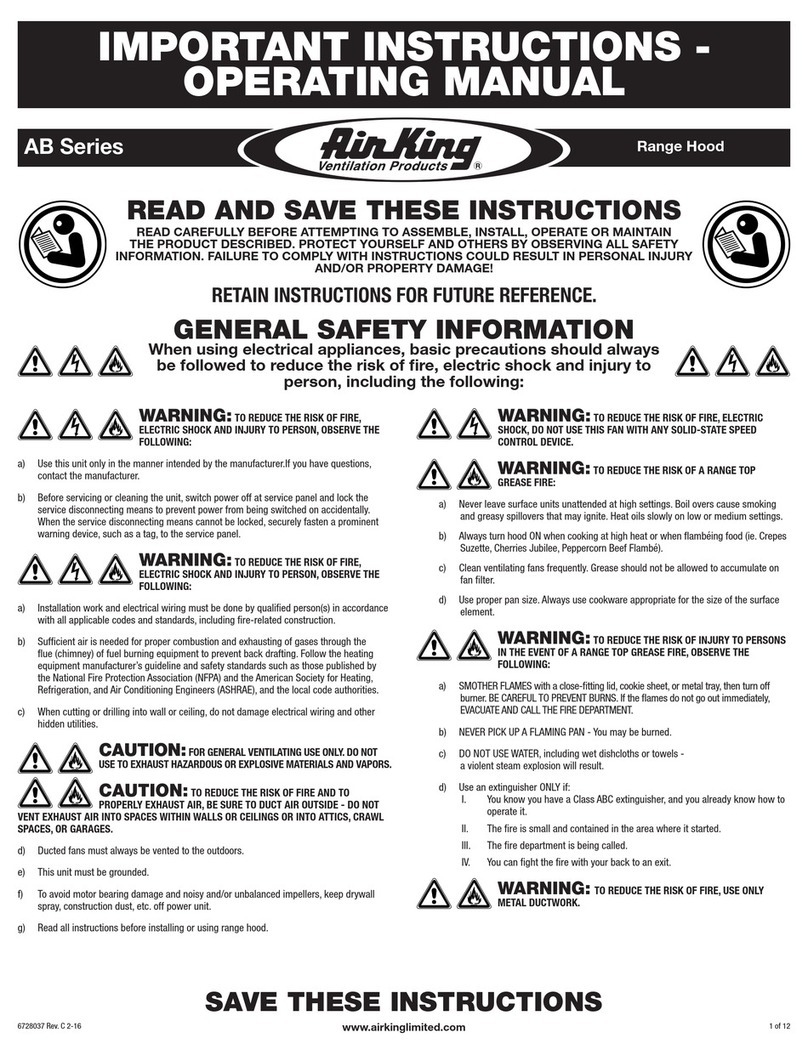Air King AB series operating manual