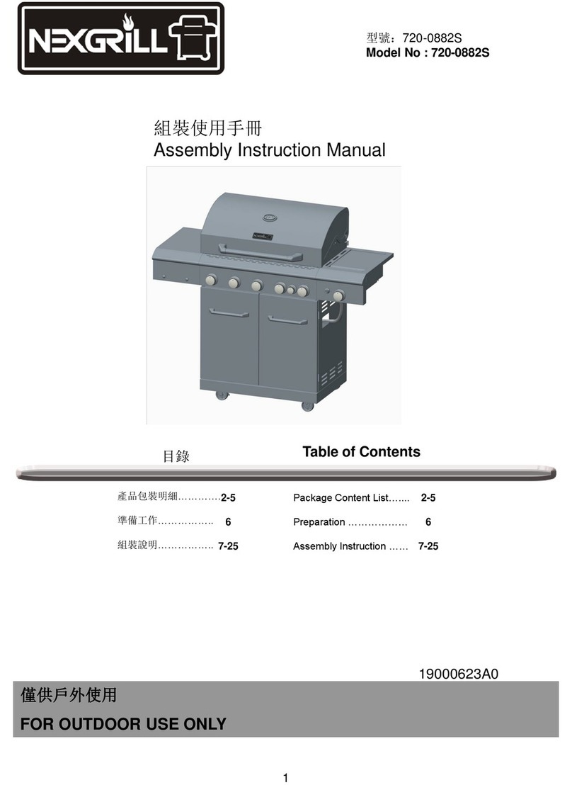 Nexgrill 720-0882S Assembly & instruction manual