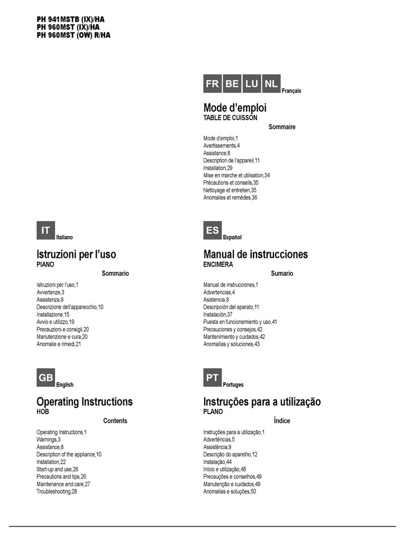 Hotpoint PH 941MSTB (IX)/HA User manual