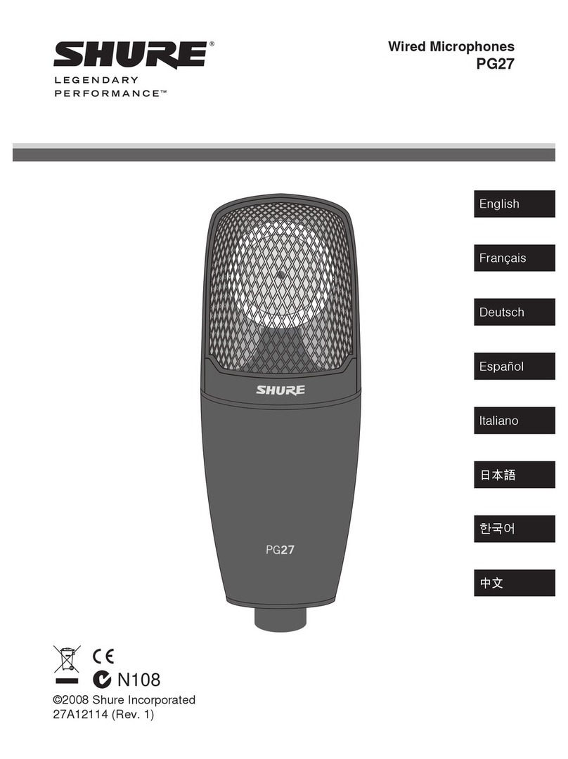 Shure PG27 instruction manual