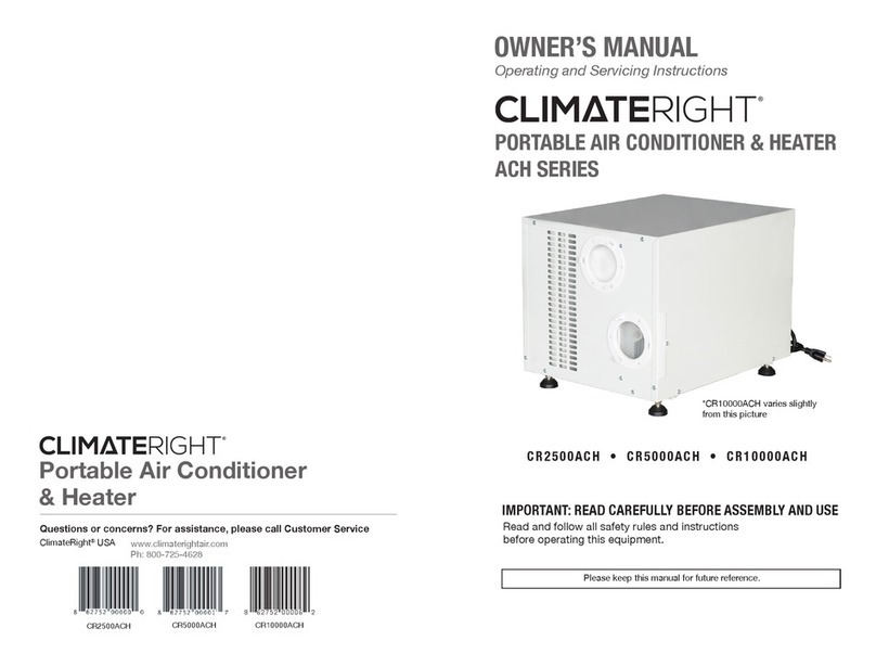 ClimateRight CR2500ACH User manual