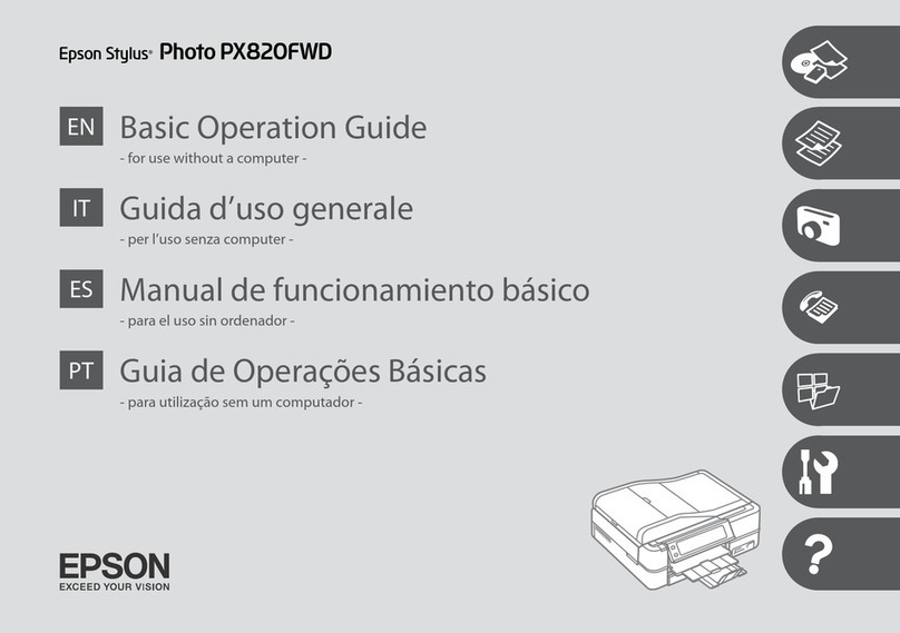 Epson Stylus Photo PX820FWD Basic operation guide