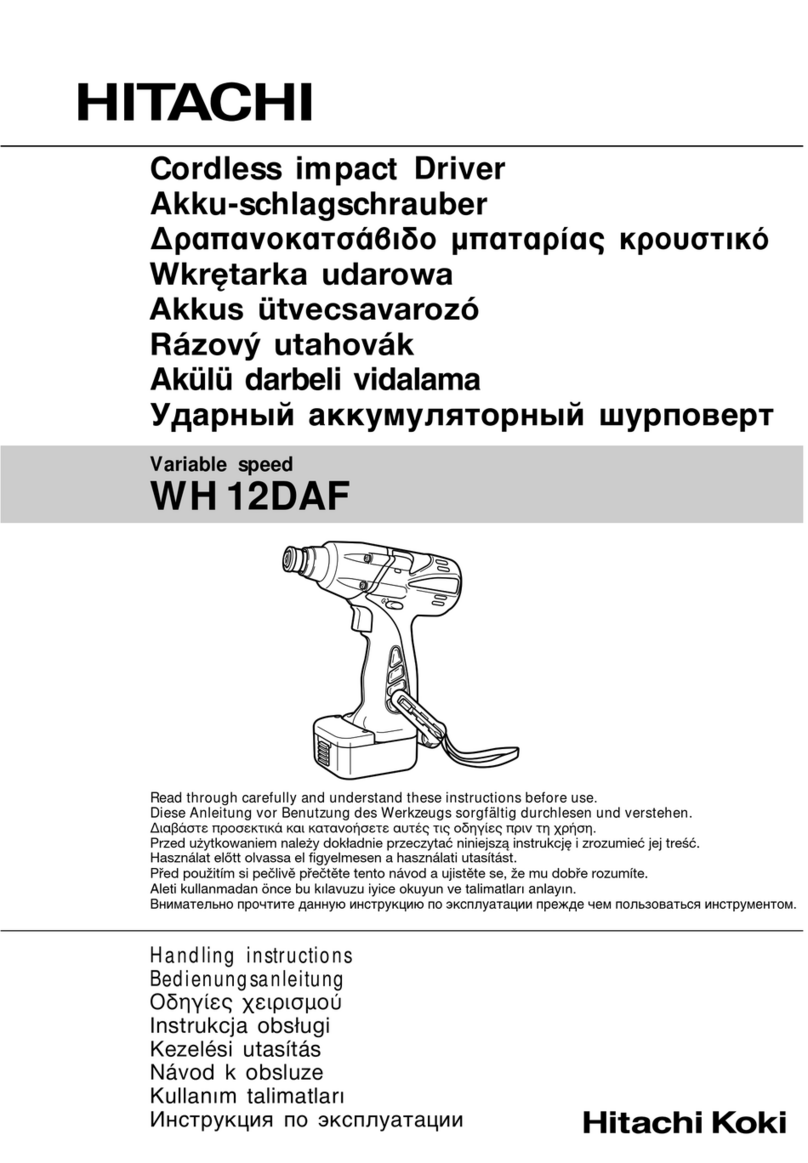 Hitachi WH 12DAF User manual