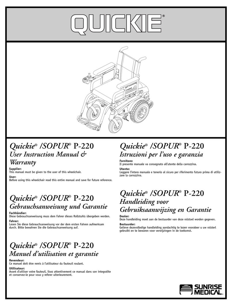 Quickie SOPUR P-220 Installation and operation manual