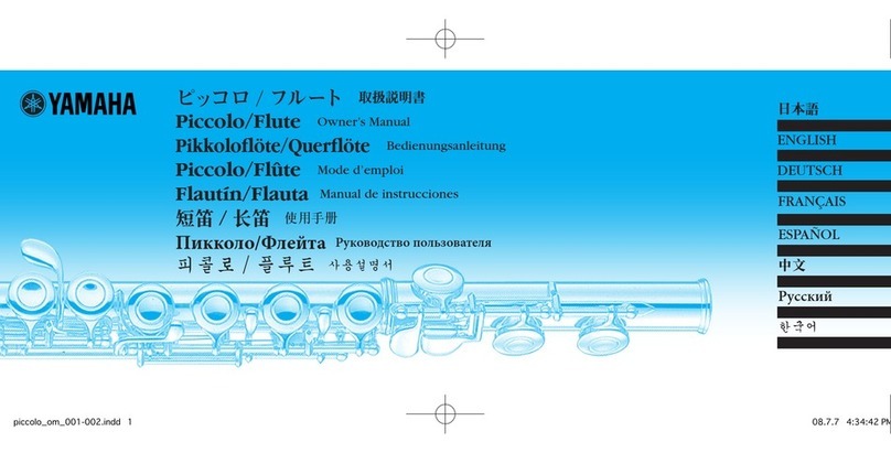 Yamaha Piccolo/Flute owner's manual