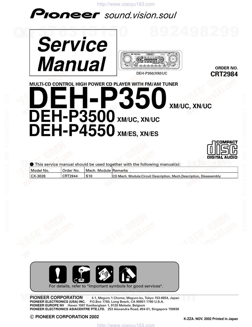 Pioneer Premier DEH-P350 Service manual