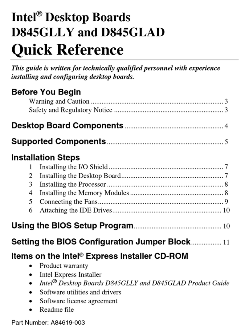 Intel Desktop Board D845GLLY quick reference