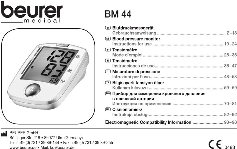 Beurer BM 44 User manual Beurer BM 44 User manual