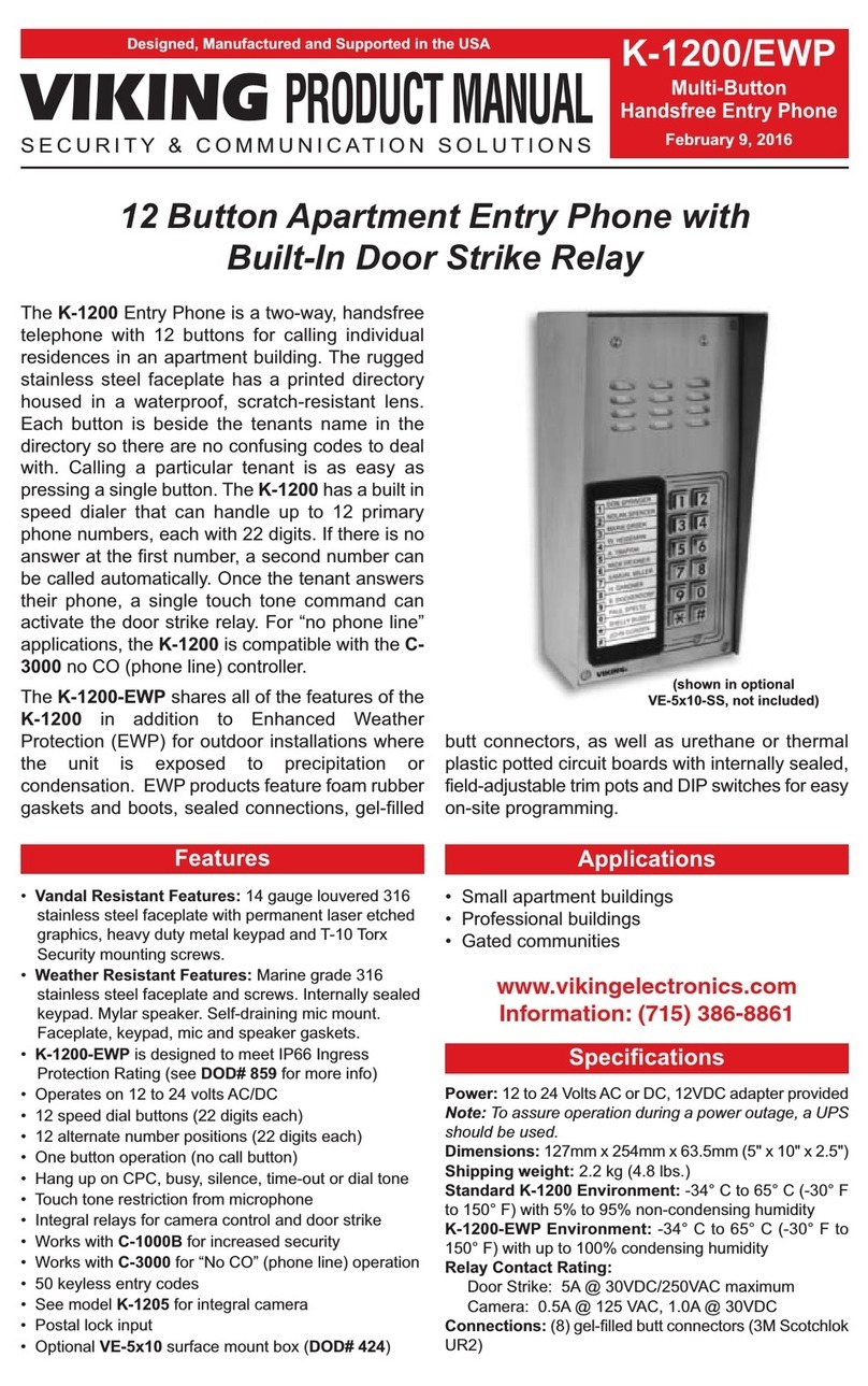 Viking ElectronicsElectronics K-1200/EWP product manual