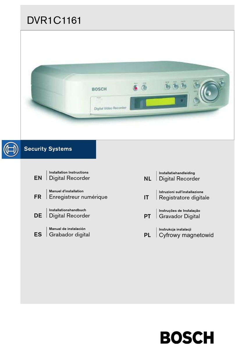 Bosch DVR1C1161 User manual