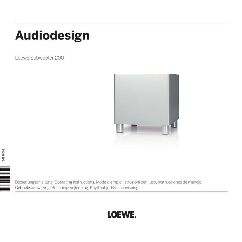 Loewe Audiodesign Subwoofer 200 User manual