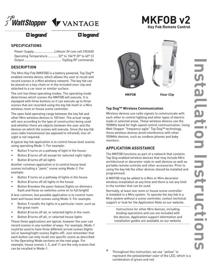 LEGRAND MKFOB v2 installation instructions LEGRAND MKFOB v2 installation instructions